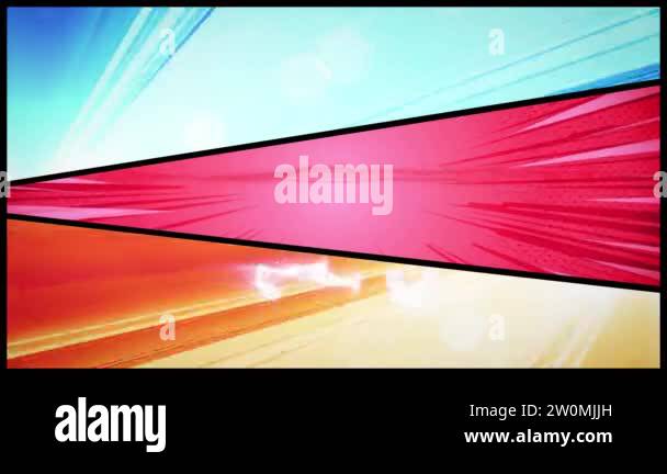 Comic Book Action Layout Background With Power Fx/ 4k animation of a ...