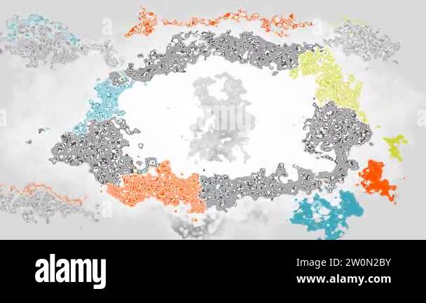 Grey Color Splotch Code abstract animated twinkling stained background seamless loop video ...
