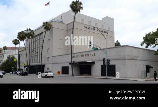 Beverly Hills, CA/USA - June 7, 2020: Saks store in Beverly Hills ...