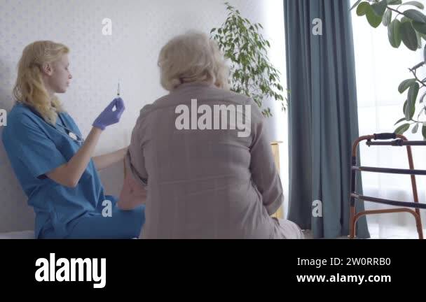 Old Practice Injection Professional nurse making injection Stock Videos & Footage - HD and 4K ...
