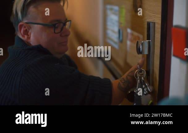Woman Lock House Stock Videos Footage Hd And 4k Video Clips Alamy