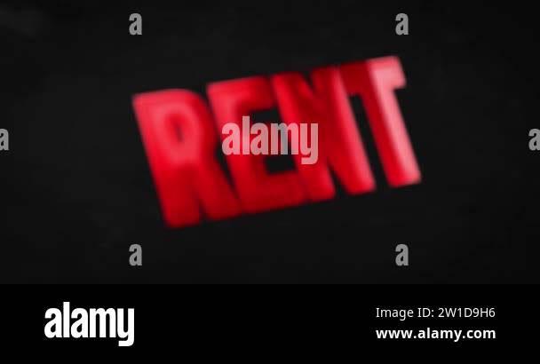 Rent. Logo. 4K animation Stock Video Footage - Alamy