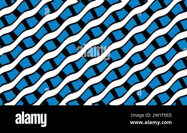 Graphic 2D video pattern with wave effect, which rotates to the left ...