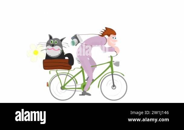 Cartoon man rides comic Stock Videos & Footage - HD and 4K Video Clips ...