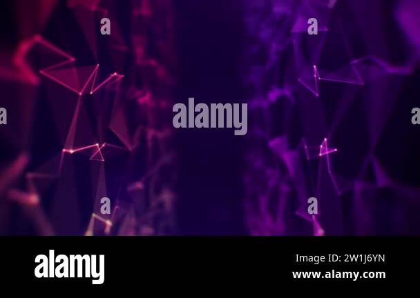 Slowly Floating Multicolored Plexus Walls. Seamlessly looping animated ...