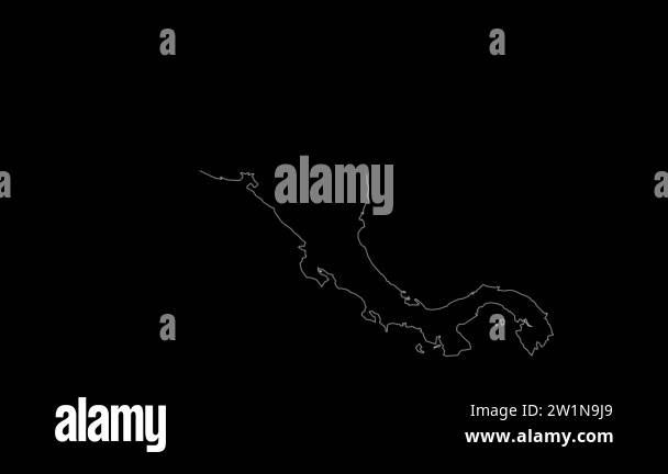 Central America map outline animation - Central America Map Outline Animation 2w1n9j9