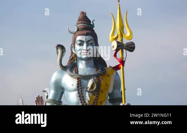 Static shot of Giant Statue of Hindu God Lord Shiva (Bhagwaan Shiv ...