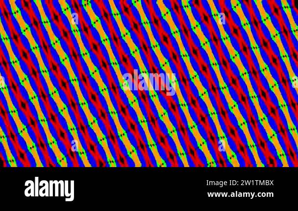 Graphic 2D video pattern with wave effect, which rotates to the left ...