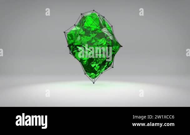 3D Animation. Abstract animation that morphs a sphere shape into a ...