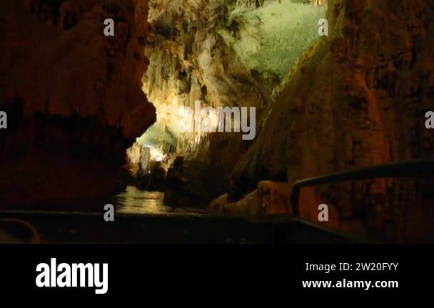 Cave, Underground river, Sail in a boat on an underground river, river ...