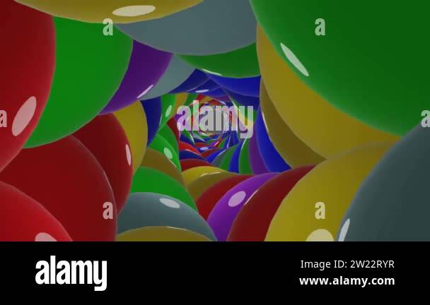 Tunnel animation with magnification, reduction and partial rotation ...