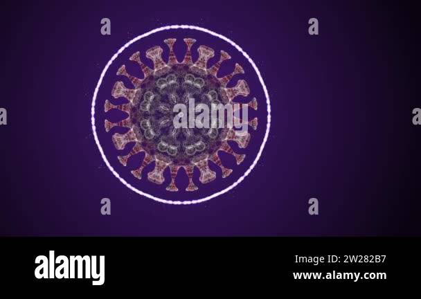 3d animation video of a bacteria in motion inside a glittering circle ...