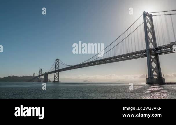 San Francisco, CA - April 20th, 2017: The sun shines through the cross ...