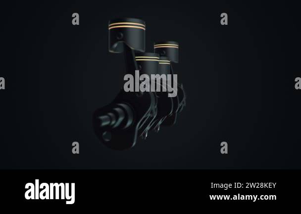 Engine Cylinders Animation 3d animation footage of four cylinders engine. Animation of seamless ...