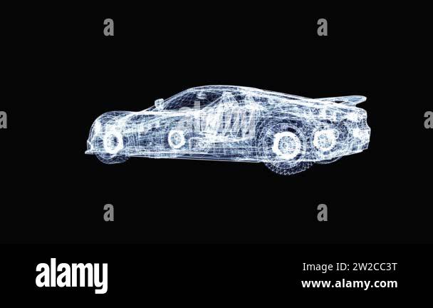 Futuristic car illustration black white Stock Videos & Footage - HD and ...