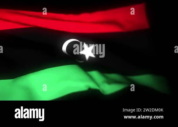 Libya Flag Realistic 3d Animation Of Waving Flag Libya Flag Waving
