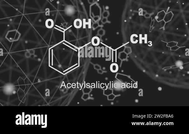 Chemical formula of acetylsalicylic acid Stock Video Footage - Alamy