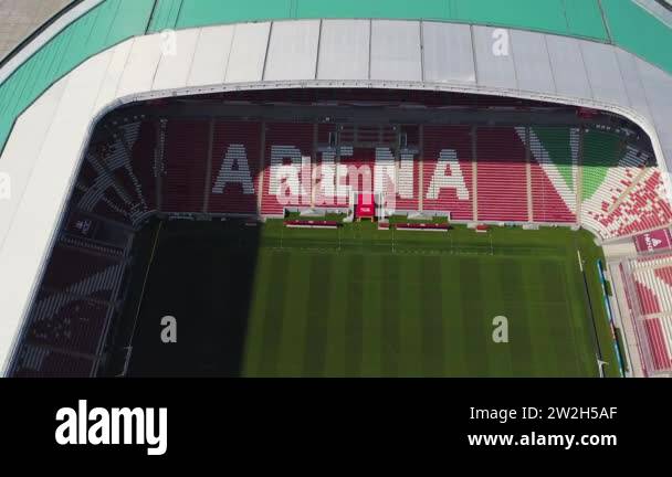 Kazan, Russia. Aerial view of Ak Bars Arena. Location of the 2018 FIFA ...