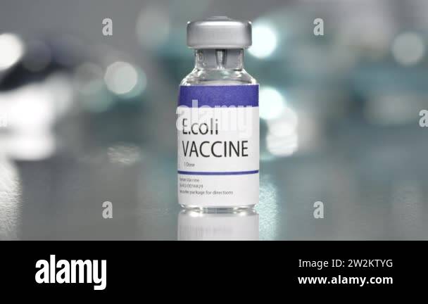 E.coli vaccine vial in medial lab slowly rotating Stock Video Footage ...