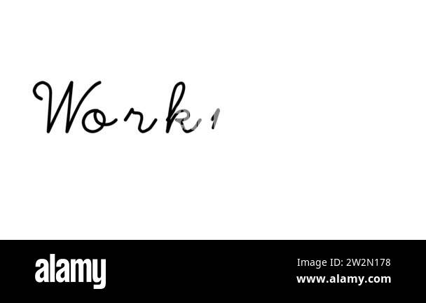 Workplace Decorative Handwriting Animation in Six Cursive and Gothic ...