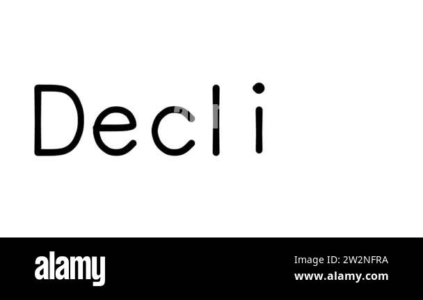 Decline Handwritten Text Animation in Various Sans-Serif Fonts and ...