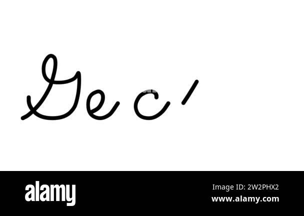 Gecko Decorative Handwriting Animation in Six Cursive and Gothic Fonts ...