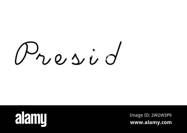 President Decorative Handwriting Animation in Six Cursive and Gothic ...