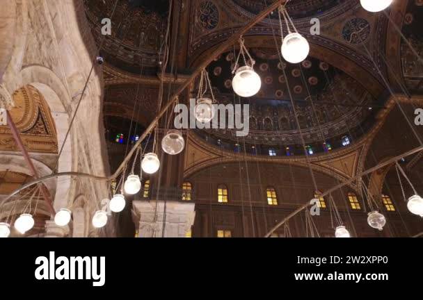 The beautiful dome of Muhammad Ali Mosque is located in Cairo, the ...