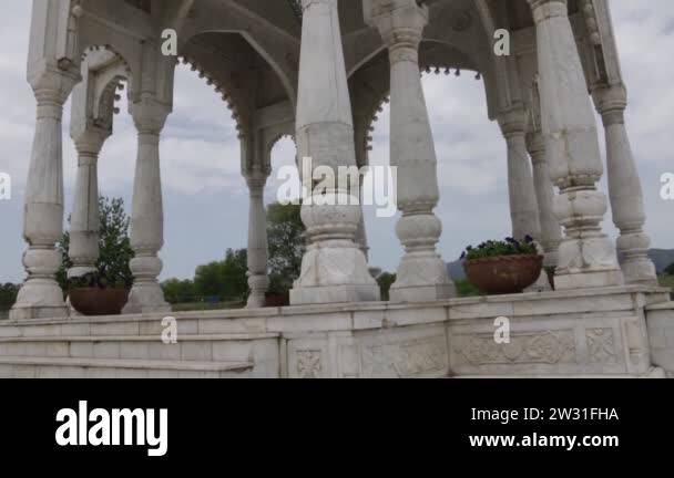 White Marble Monument At Fatima Jinnah Park In Islamabad Pakistan