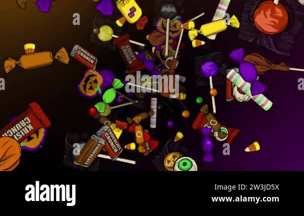 This animated Candy backdrop was hand drawn on photoshop and animated ...