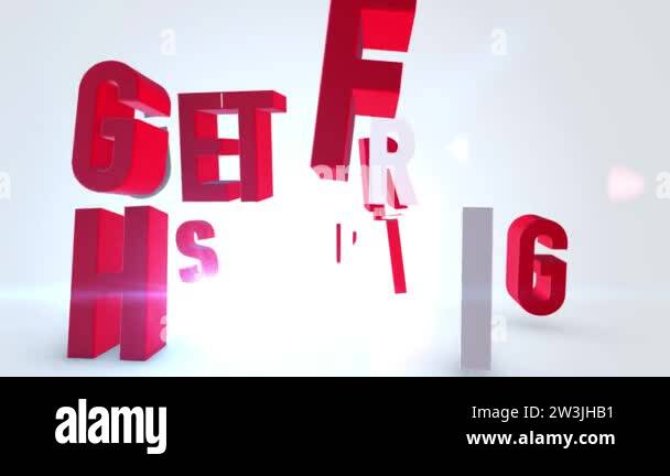 animated text motion design modern type animation red on white ...