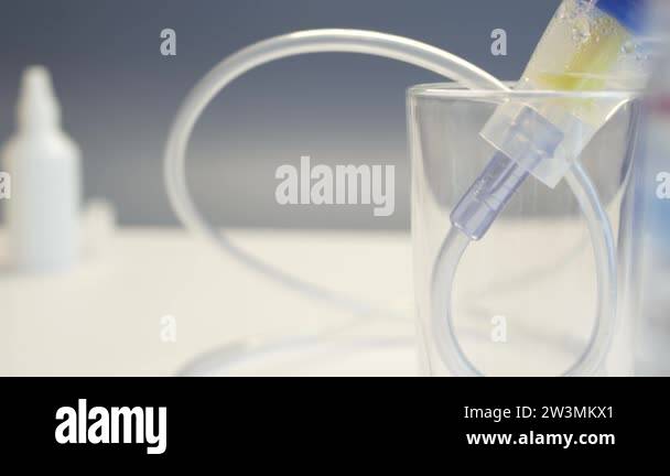 Oxygen mask of nebulizer, medical equipment for pneumonia, covid, sars ...