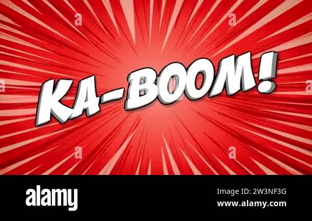 Comic Books Action Background With Commercial Text/ 4k animation of a ...