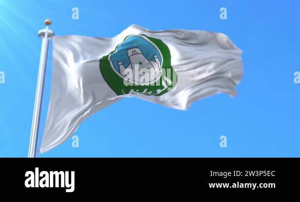Flag of Riyadh, capital city of Saudi Arabia, Loop Stock Video Footage ...