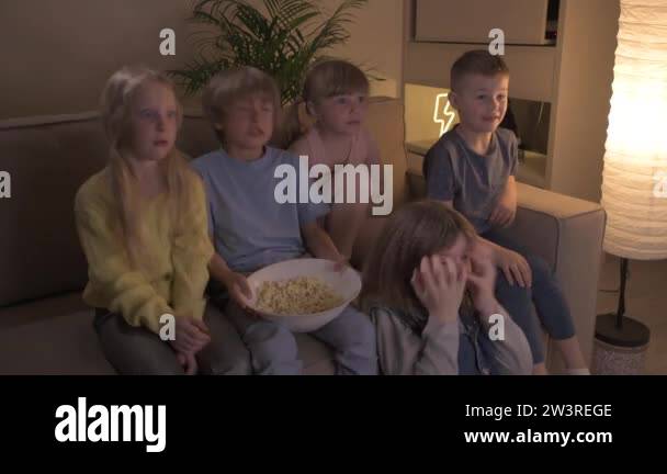 Scared children watching tv Stock Videos & Footage - HD and 4K Video ...
