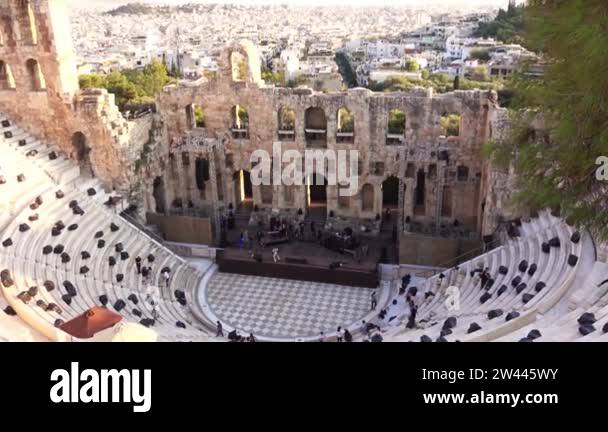 Benches odeon herodes atticus in Stock Videos & Footage - HD and 4K ...