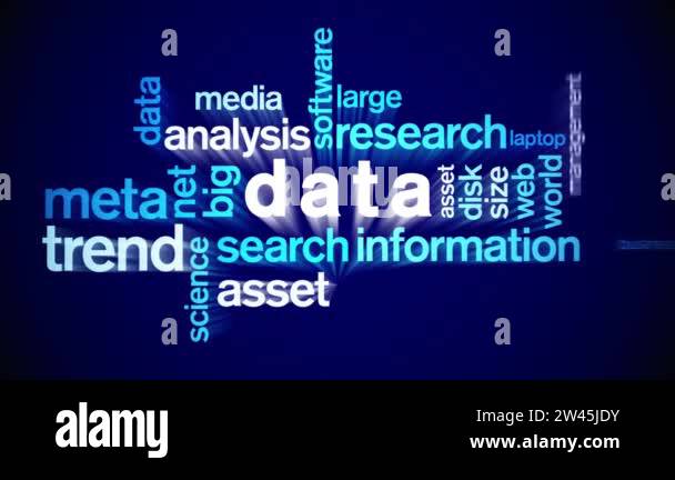 4k Data Animated Tag Word Cloud,Text Design big data Animation ...