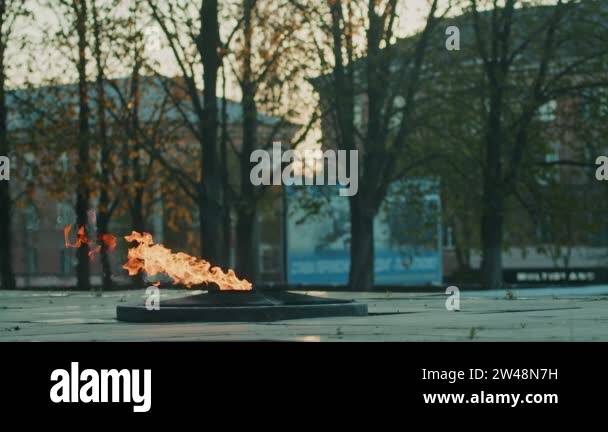 Eternal Flame - symbol of victory in World War II. Burning eternal ...