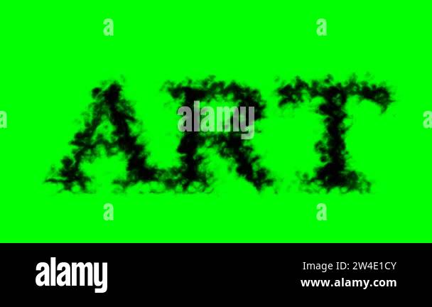 Art smoke text effect green isolated background. animated text effect ...