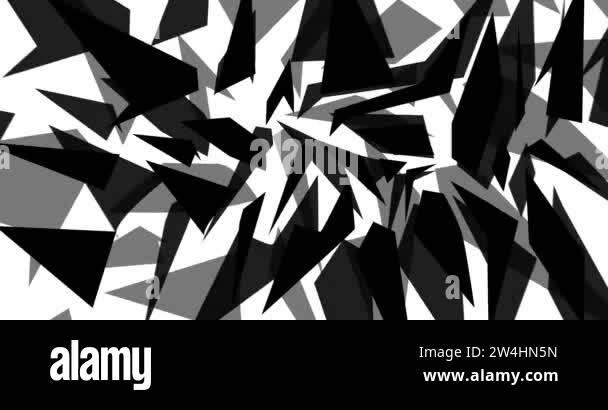 Black and white shapes of triangles and different shapes of figures in ...