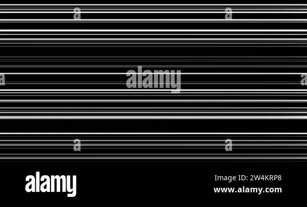 4k Black and white animation of digital noise effect with horizontal ...