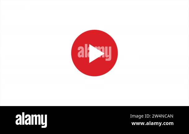 Youtube Screensaver for the video player. Play button on a red or white ...