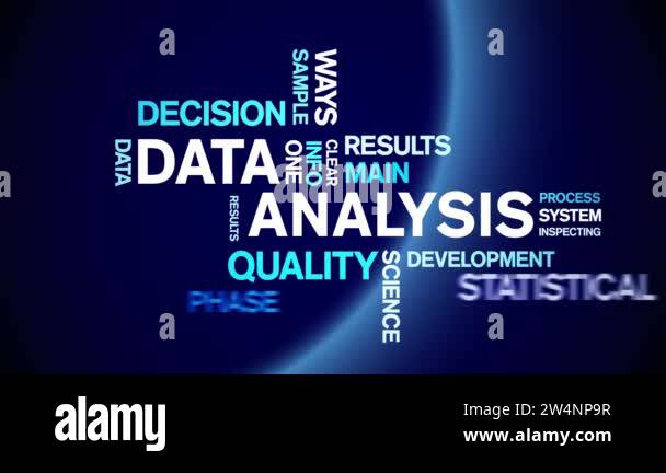 4k Data Analysis Animated Tag Word Cloud,Text Design big data Animation ...