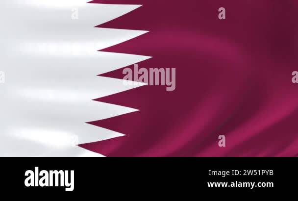 Flags of the world - flag of Qatar. Waved highly detailed flag ...