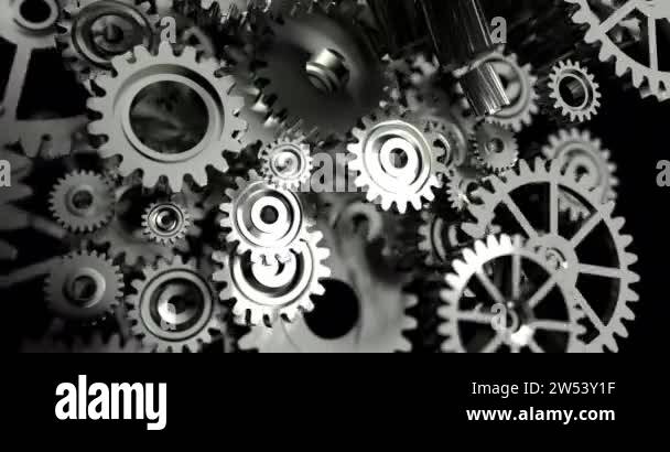 3D Rendering the rotation wheel gear, Spinning engine cog, for ...