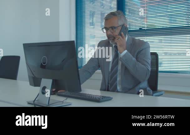 Focused grey haired business leader Stock Videos & Footage - HD and 4K ...