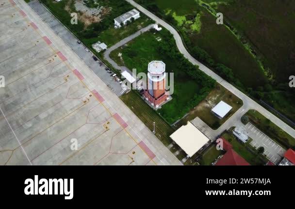 Airport Control Tower. Airport control tower at full capacity. Radar