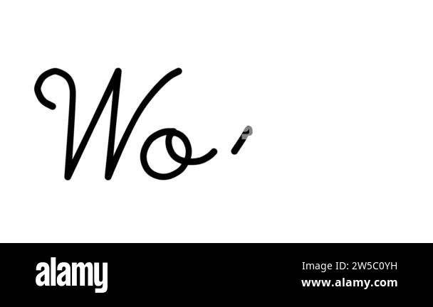 Word Decorative Handwriting Animation in Six Cursive and Gothic Fonts ...