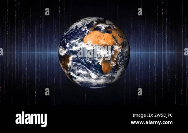 Planet earth rotation in space. Planet rotating animation. Clip ...