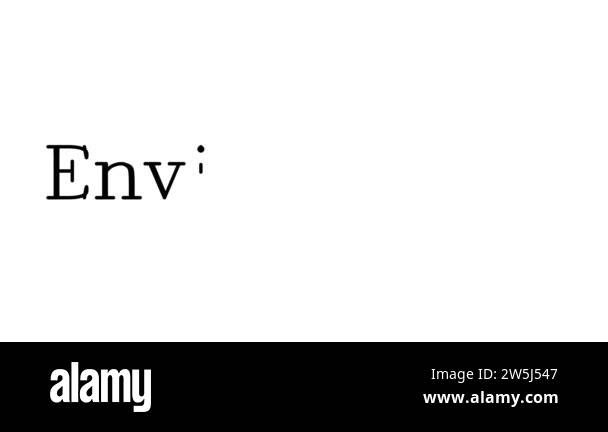 Environment Animated Handwriting Text in Serif Fonts and Weights Stock ...